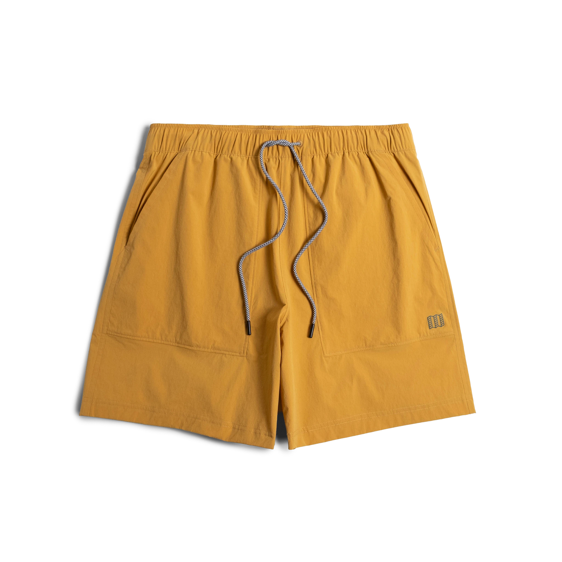 Front view of Topo Designs Men's Mesa Shorts in "Goldenrod"