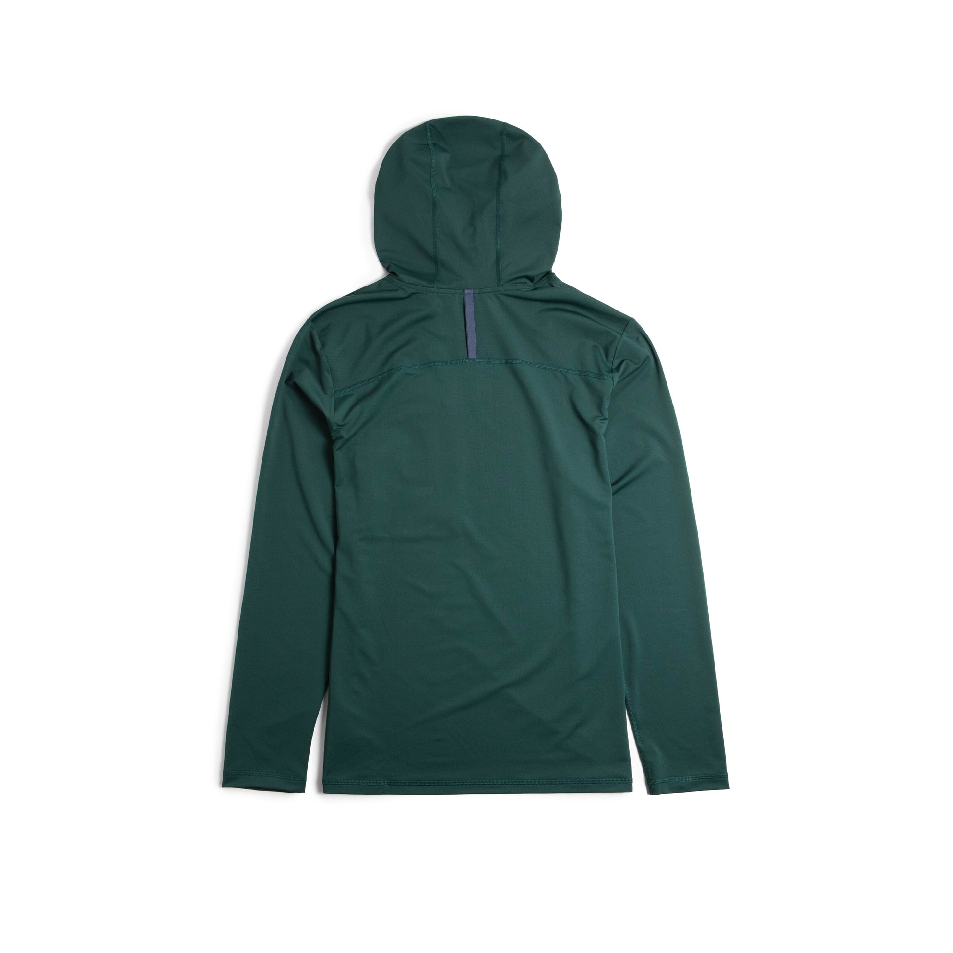 Back View of Topo Designs Sun Hoodie - Men's in "Dark Pine"