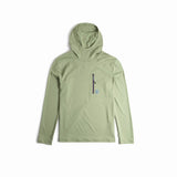 Back View of Topo Designs Sun Hoodie - Men's in "Oil Green"