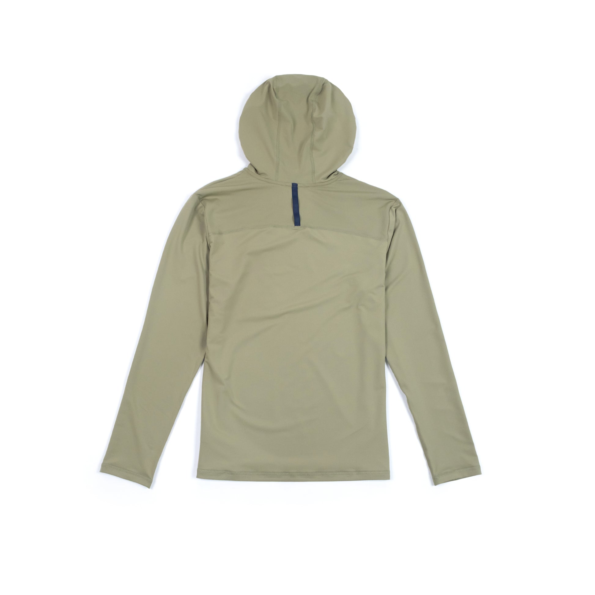 Back View of Topo Designs Sun Hoodie - Men's in "Oil Green"