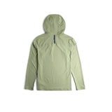 Back View of Topo Designs Sun Hoodie - Men's in "Oil Green"