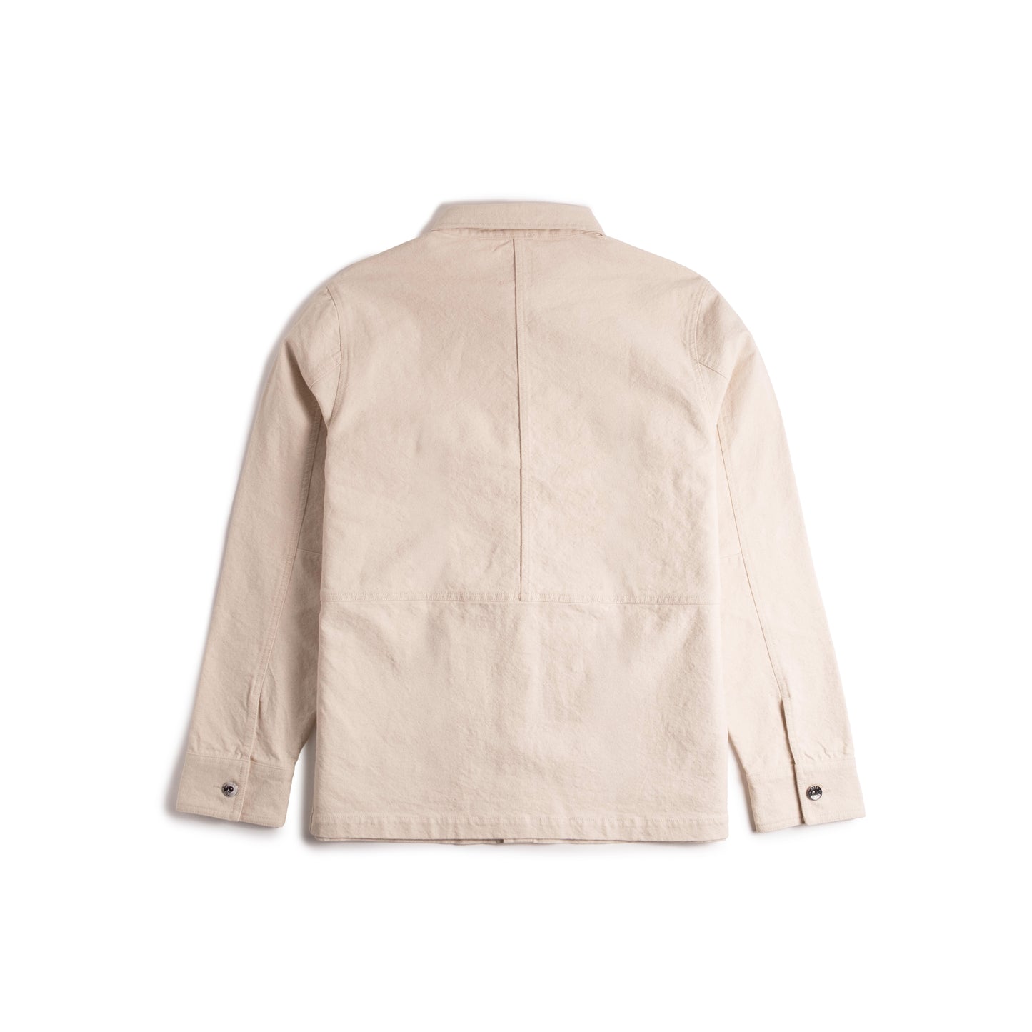 Back view of Topo Designs Utility Jacket Undyed - Men's in "Undyed"