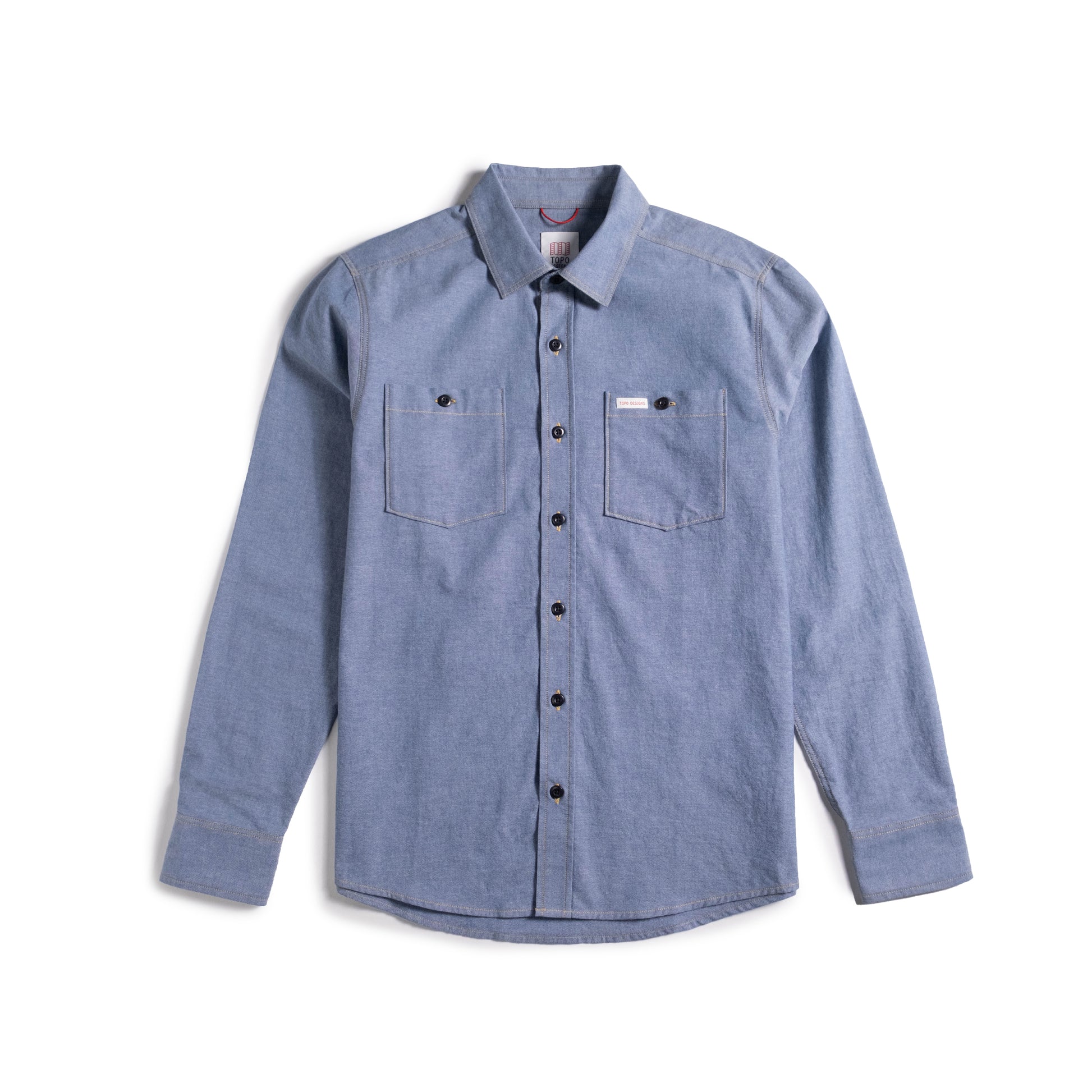 Utility Shirt Chambray - Unisex | Blue | XX-Large | Topo Designs Utility Shirt Chambray - Unisex | Blue | XX-Large | Topo Designs