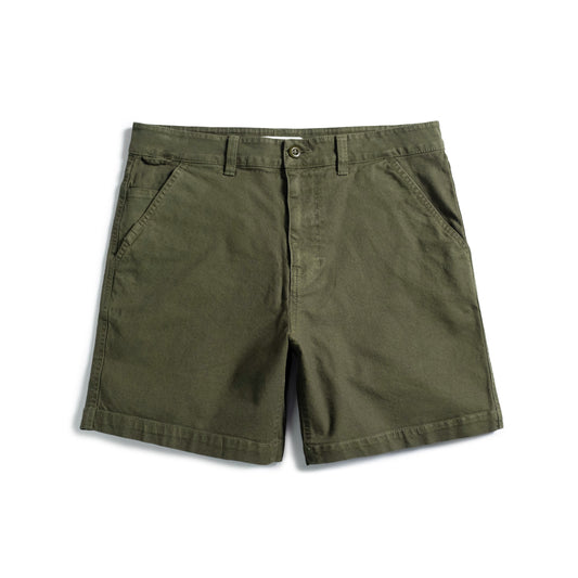 Front white background image of Topo Designs Utility Shorts - Men's in "Beetle"