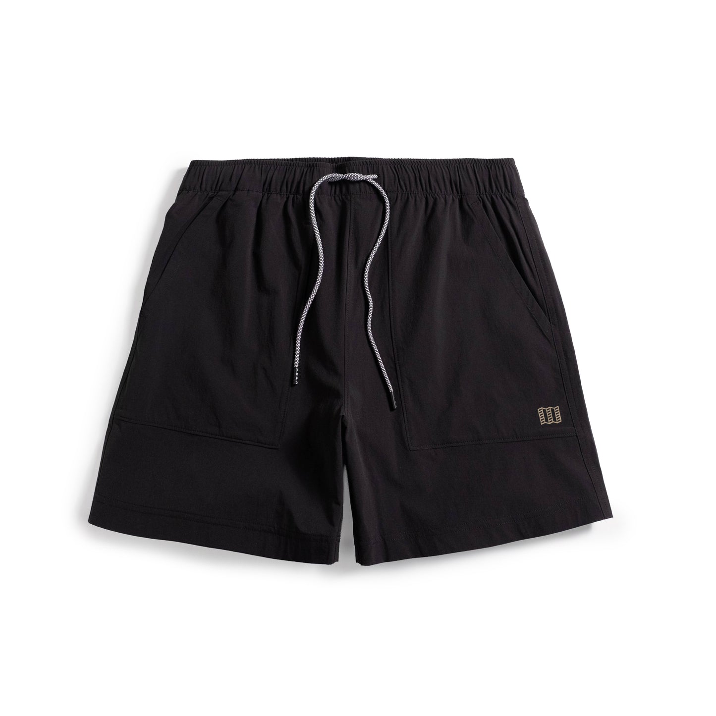 Front view of Topo Designs Men's Mesa Shorts in "Black"