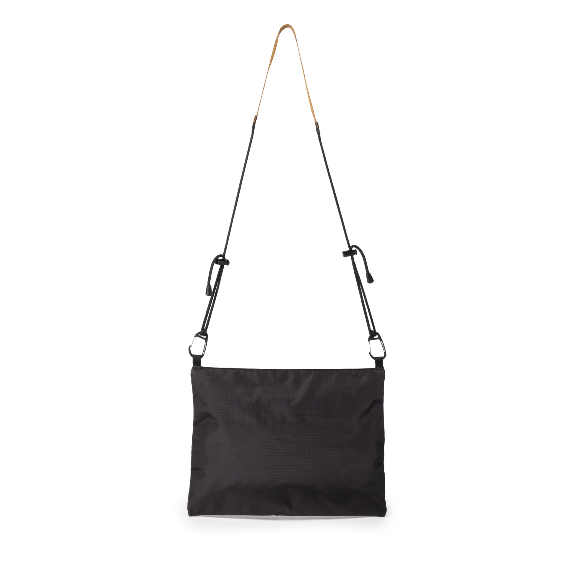 Back View of Topo Designs Mountain Accessory Shoulder Bag in "Black / Neutral"