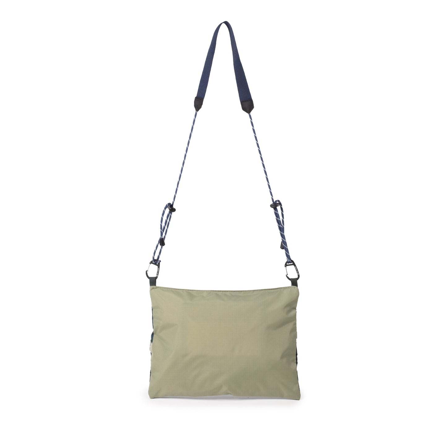 Back View of Topo Designs Mountain Accessory Shoulder Bag in "Oil Green / Dark Pine"