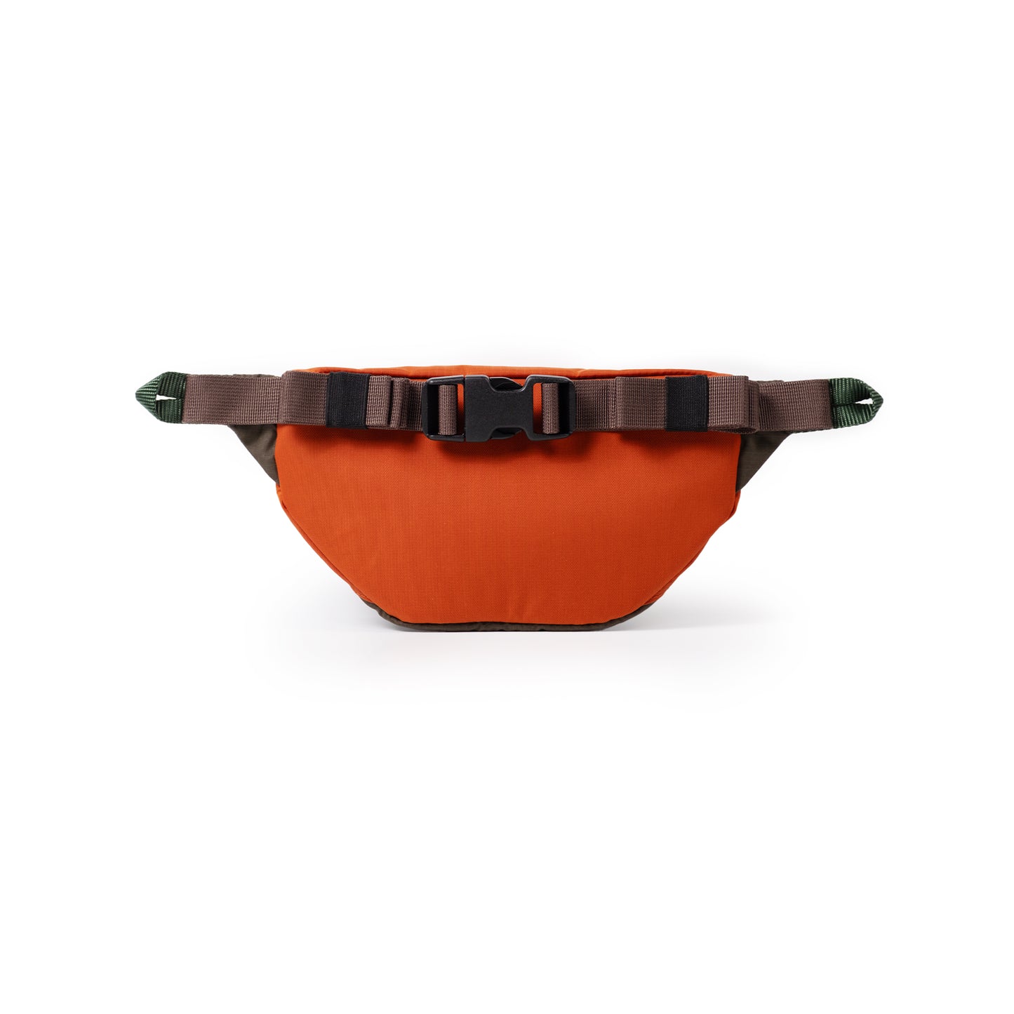 Back View of Topo Designs Mountain Waist Pack in "Woodland / Terracotta"