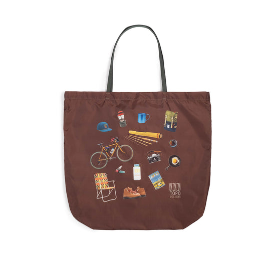 Front shot of Topo Designs Packable Tote in "Desert Palm"