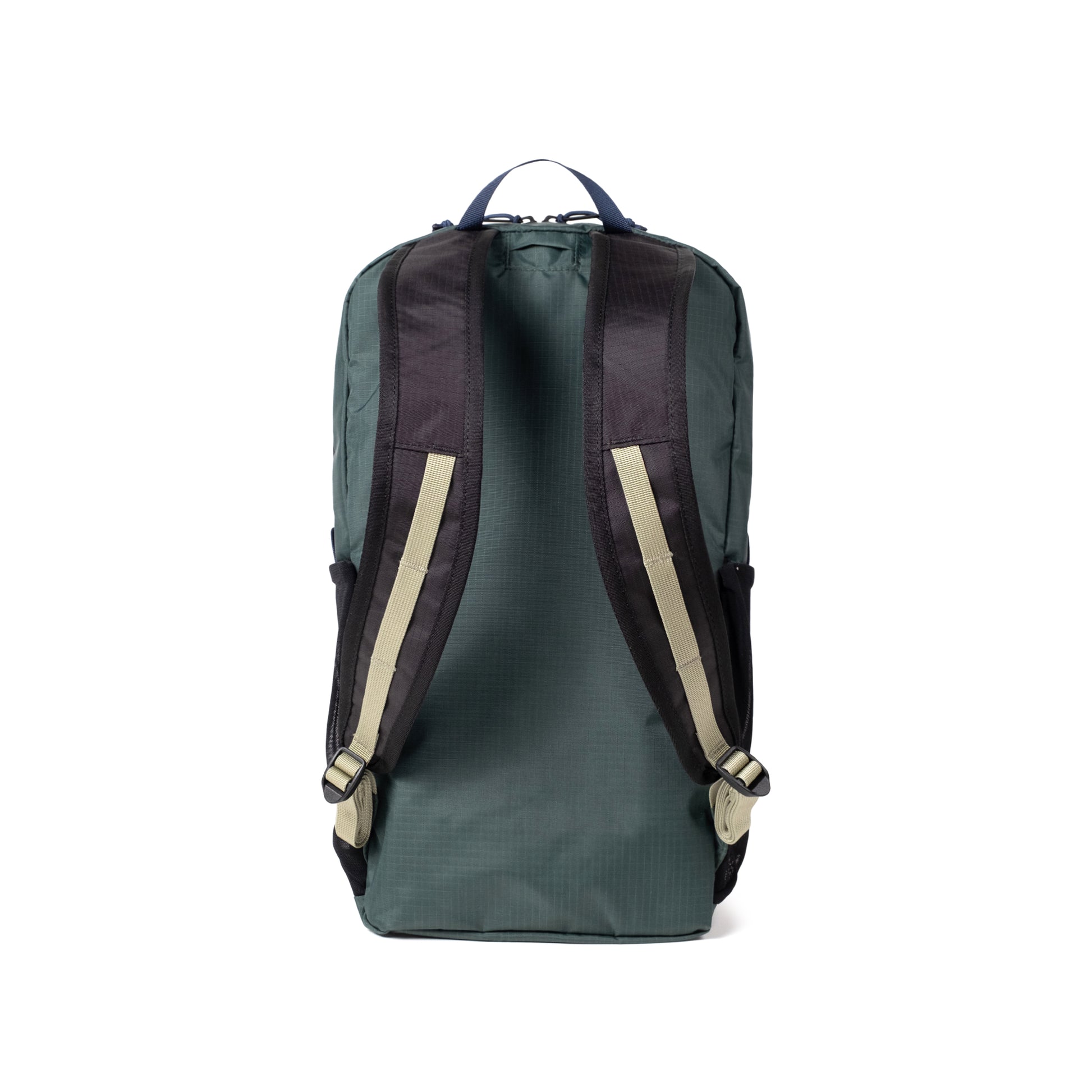 Back View of Topo Designs Peakview Packable Backpack in "Forest / Bone White"