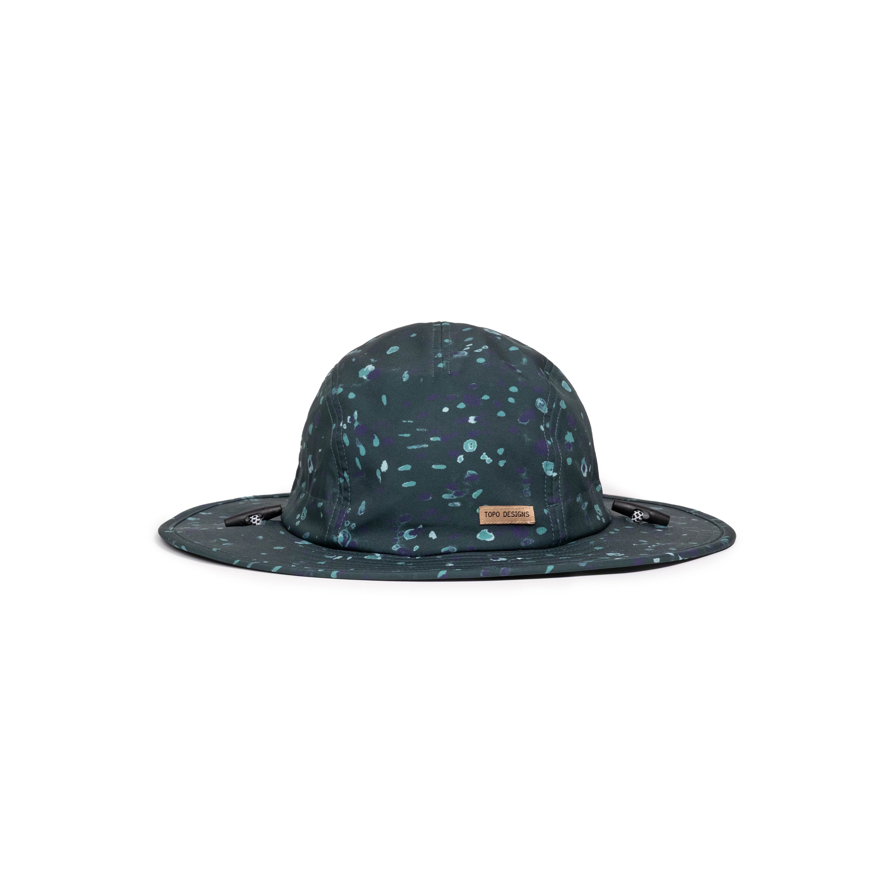 Topo Designs Sun Hat with original logo patch in "Pine Riverbed".