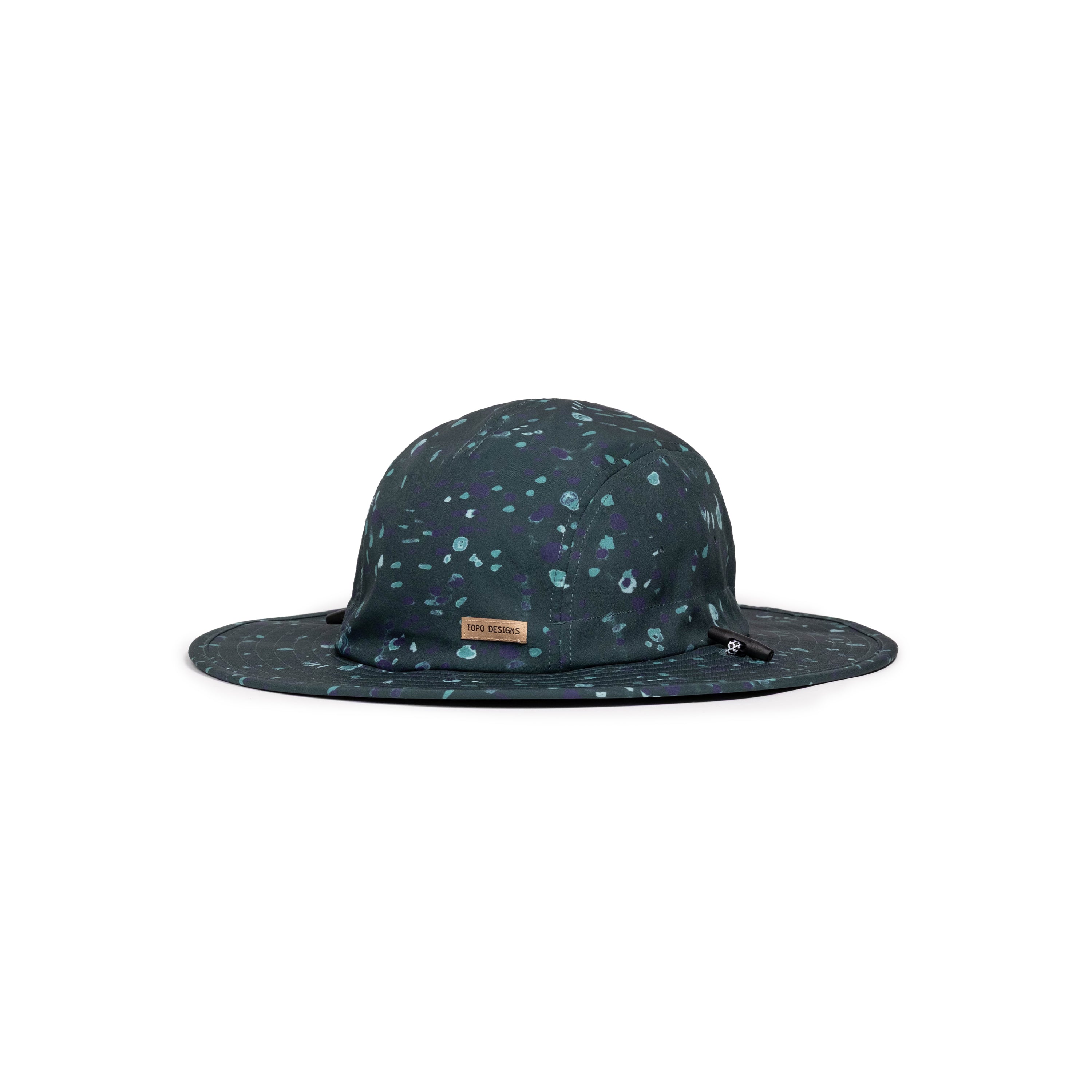 Topo Designs Sun Hat with original logo patch in "Pine Riverbed".