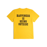 General back image of Topo Designs x TSPTR Being Outside Tee in "Yellow"
