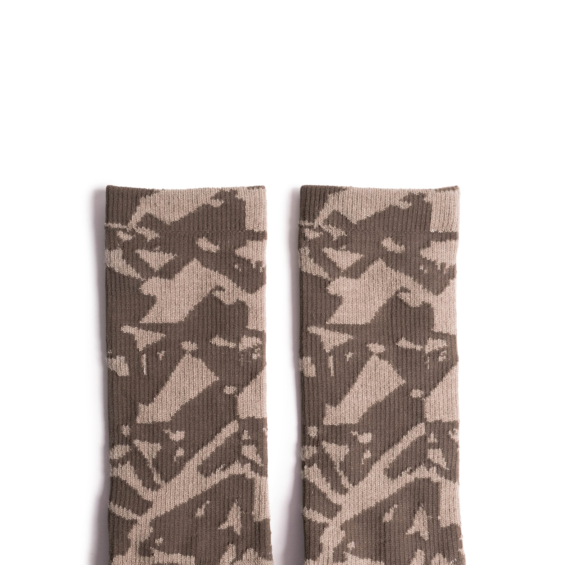 Top shot of Topo Designs Town Socks in "Cobblestone Geo"