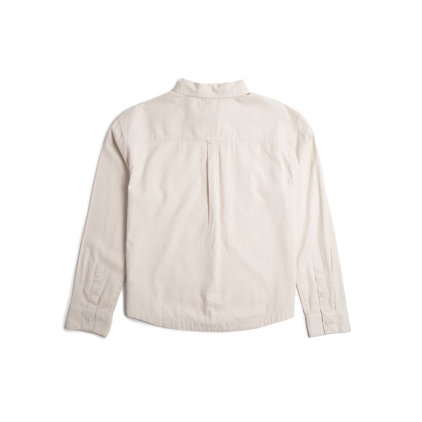 Back view of Topo Designs Daytripper Shirt Long Sleeve - Women's in "Bone White"