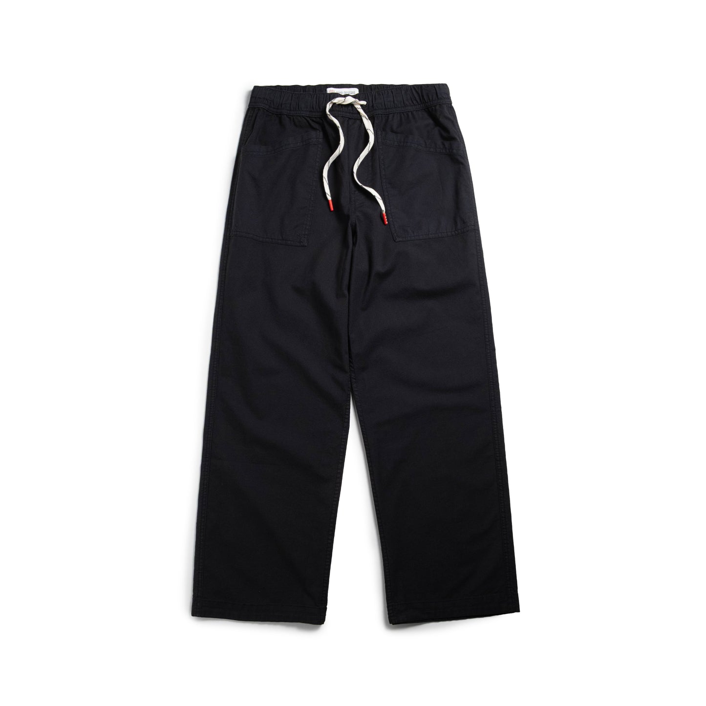 White background flat lay front image of Topo Designs Desert Wide Leg Pants - Women's in "Black"