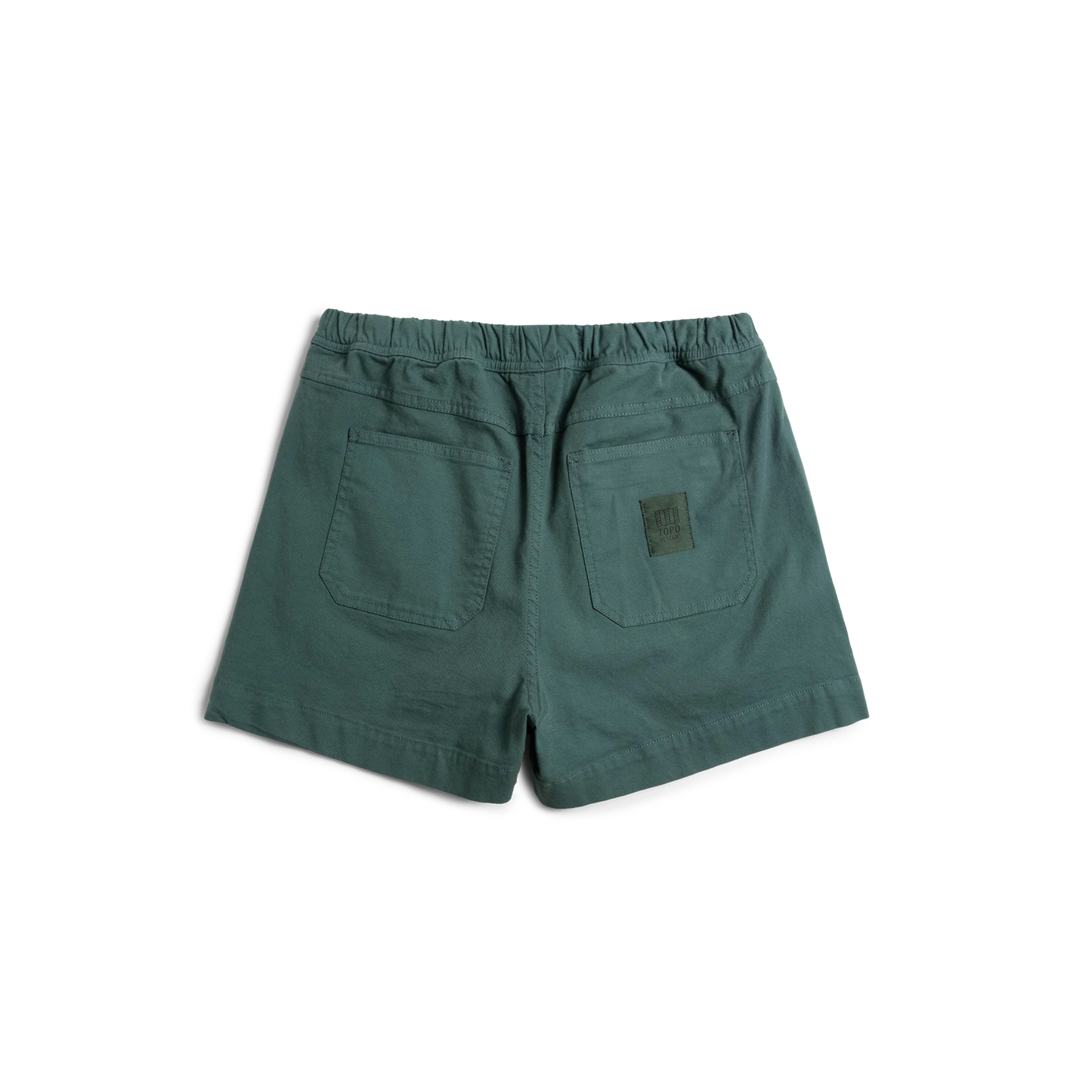 Back View of Topo Designs Dirt Shorts - Women's in "Evergreen"
