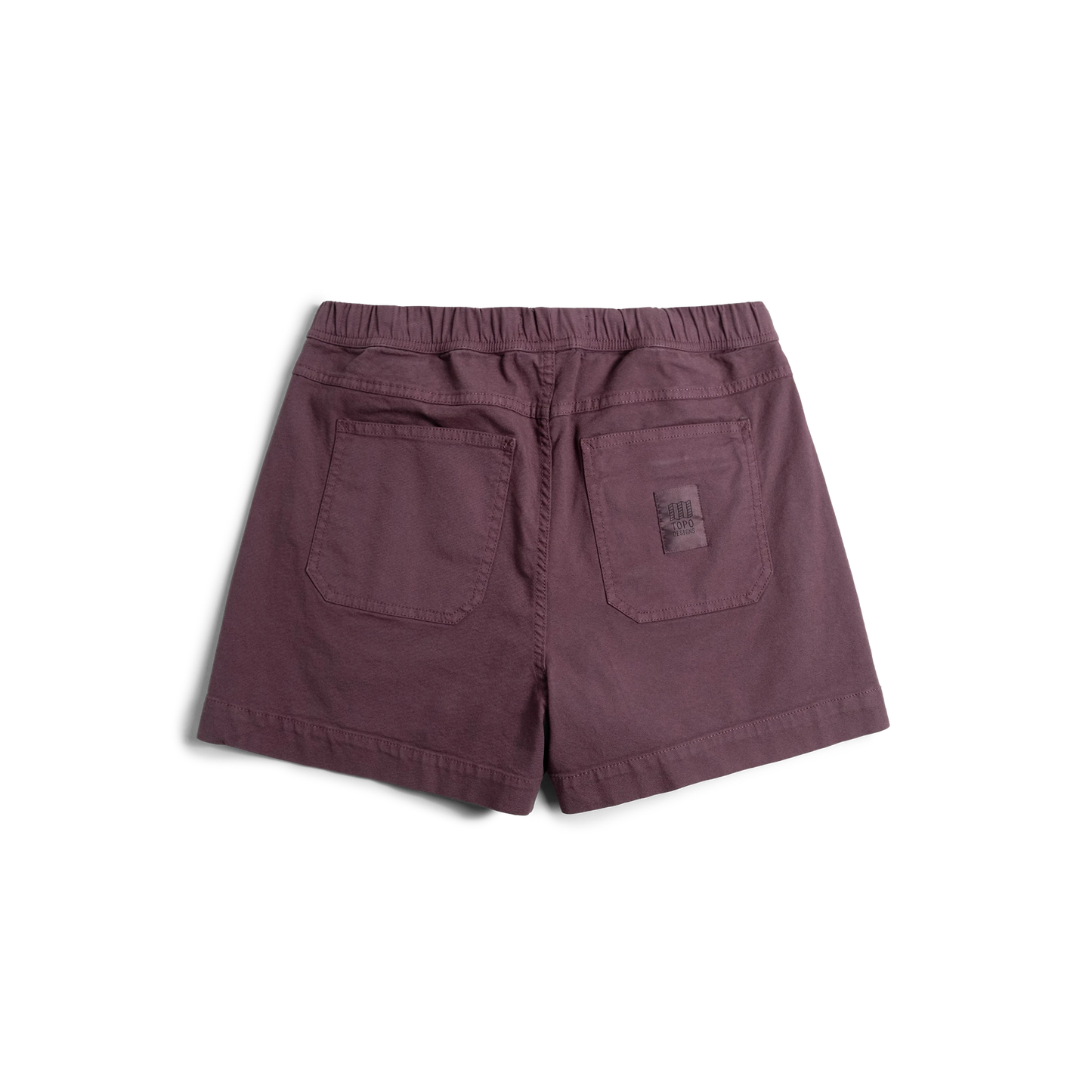 Back View of Topo Designs Dirt Shorts - Women's in "Huckleberry"