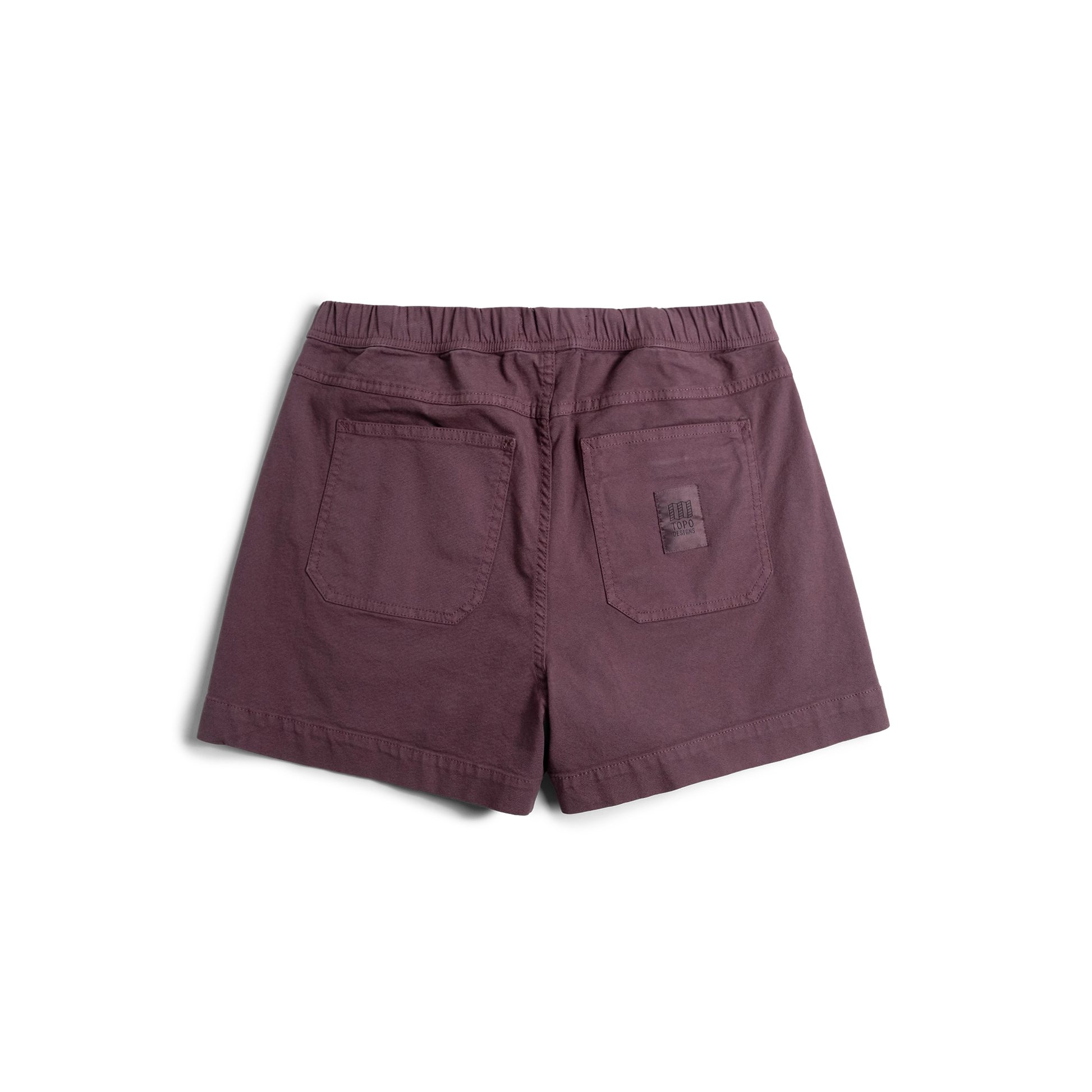 Back View of Topo Designs Dirt Shorts - Women's in "Huckleberry"