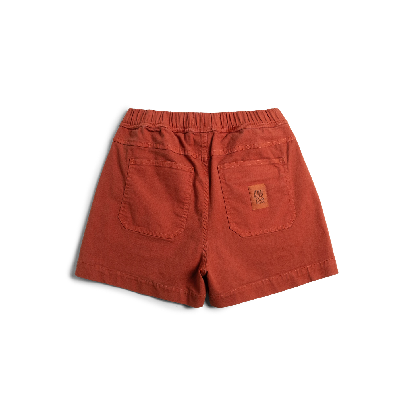 Back View of Topo Designs Dirt Shorts - Women's in "Terracotta"