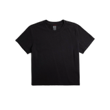 Front flat lay image on white background of Topo Designs Dirt Tee - Women's in "Black"