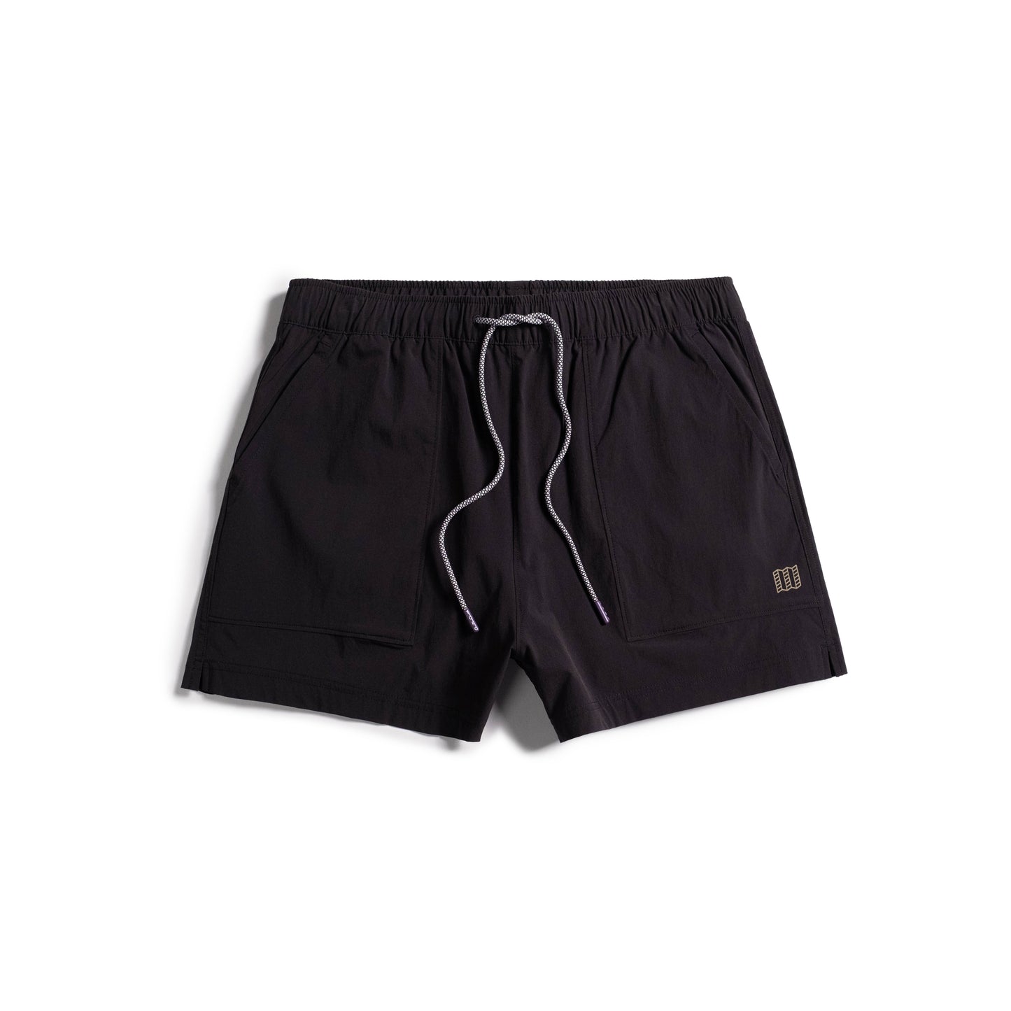 Front view of Topo Designs Mesa Shorts Women's in "Black"