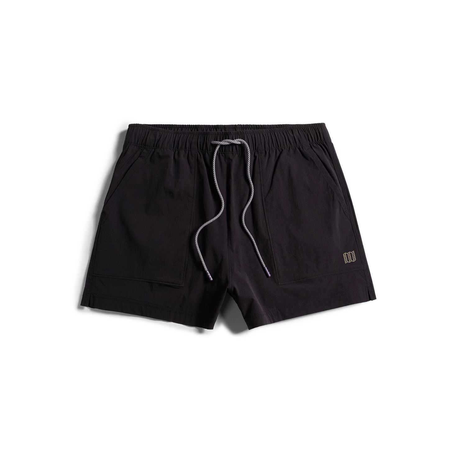 Front view of Topo Designs Mesa Shorts Women's in "Black"