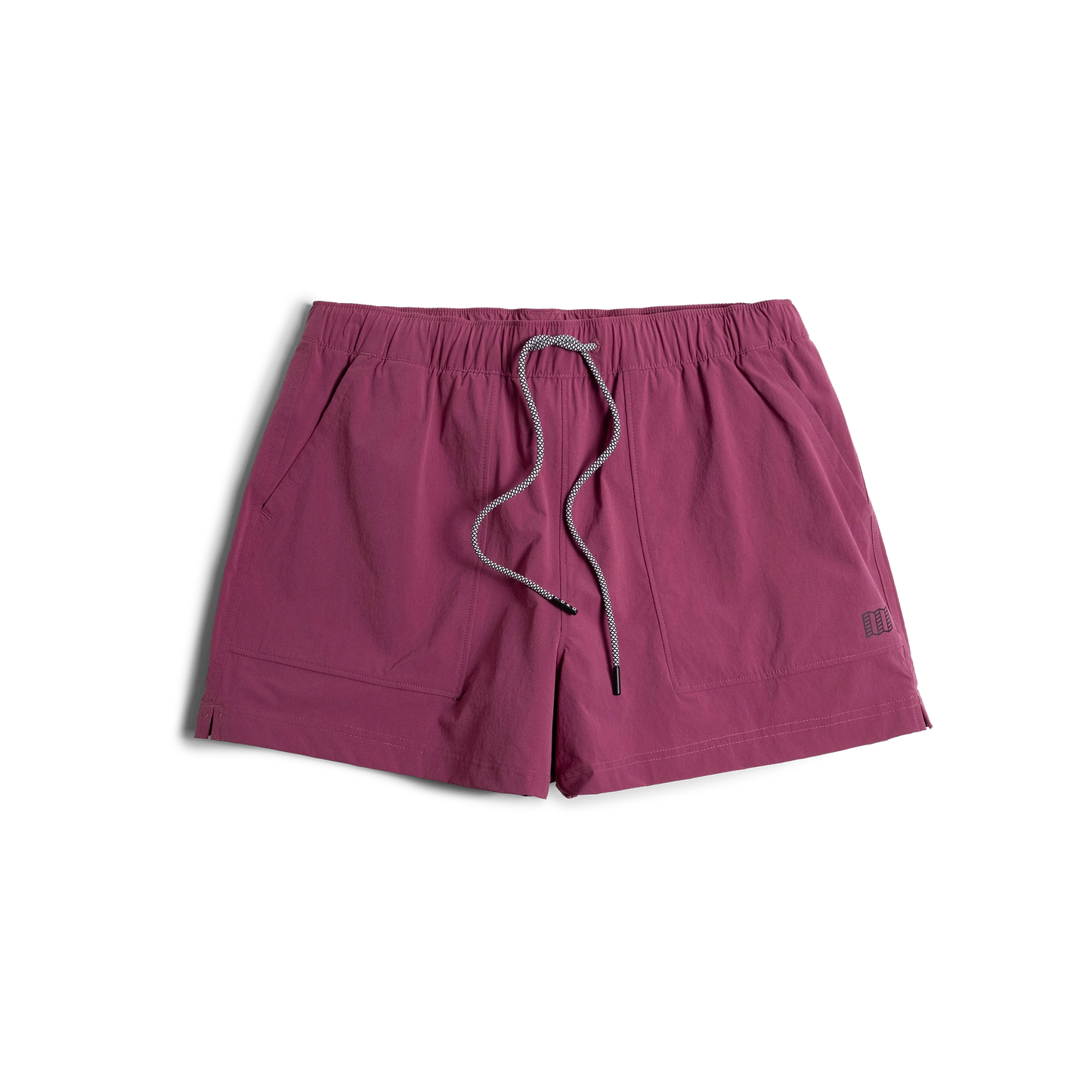 Front view of Topo Designs Mesa Shorts Women's in "Damson"
