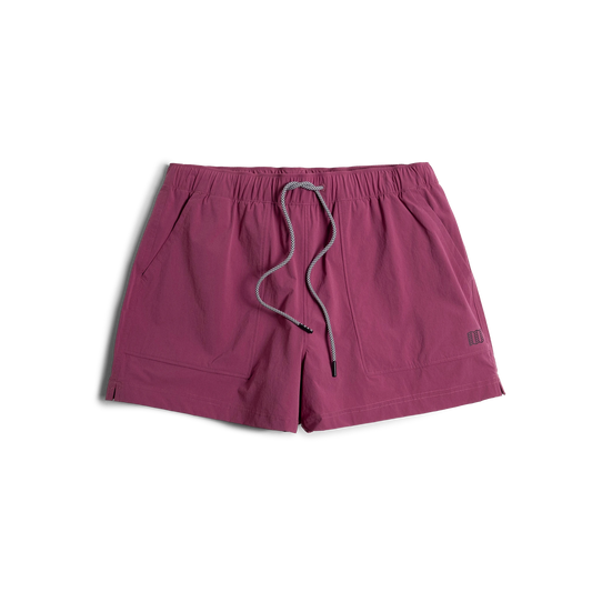 Front view of Topo Designs Mesa Shorts Women's in "Damson"