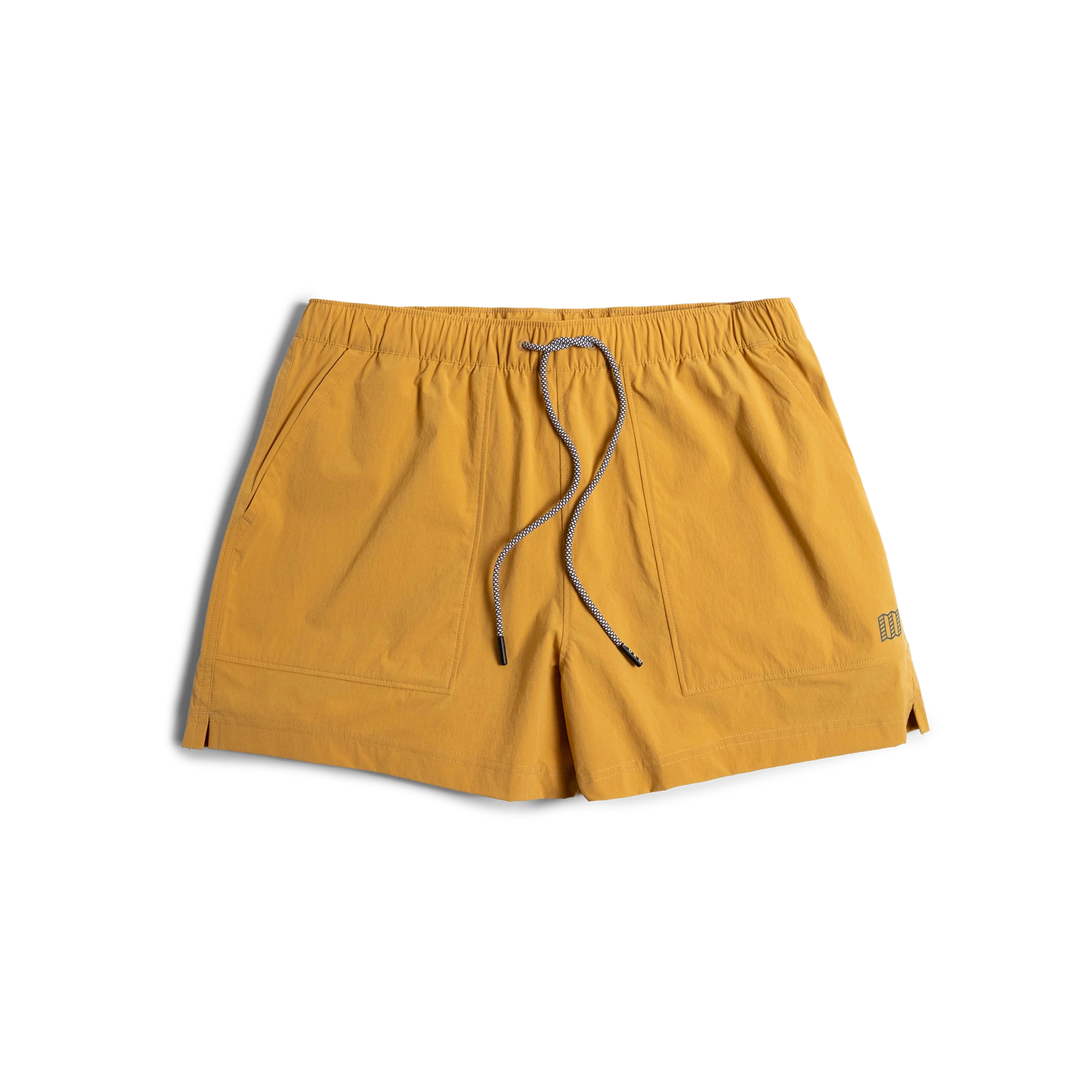 Front view of Topo Designs Mesa Shorts Women's in "Goldenrod"