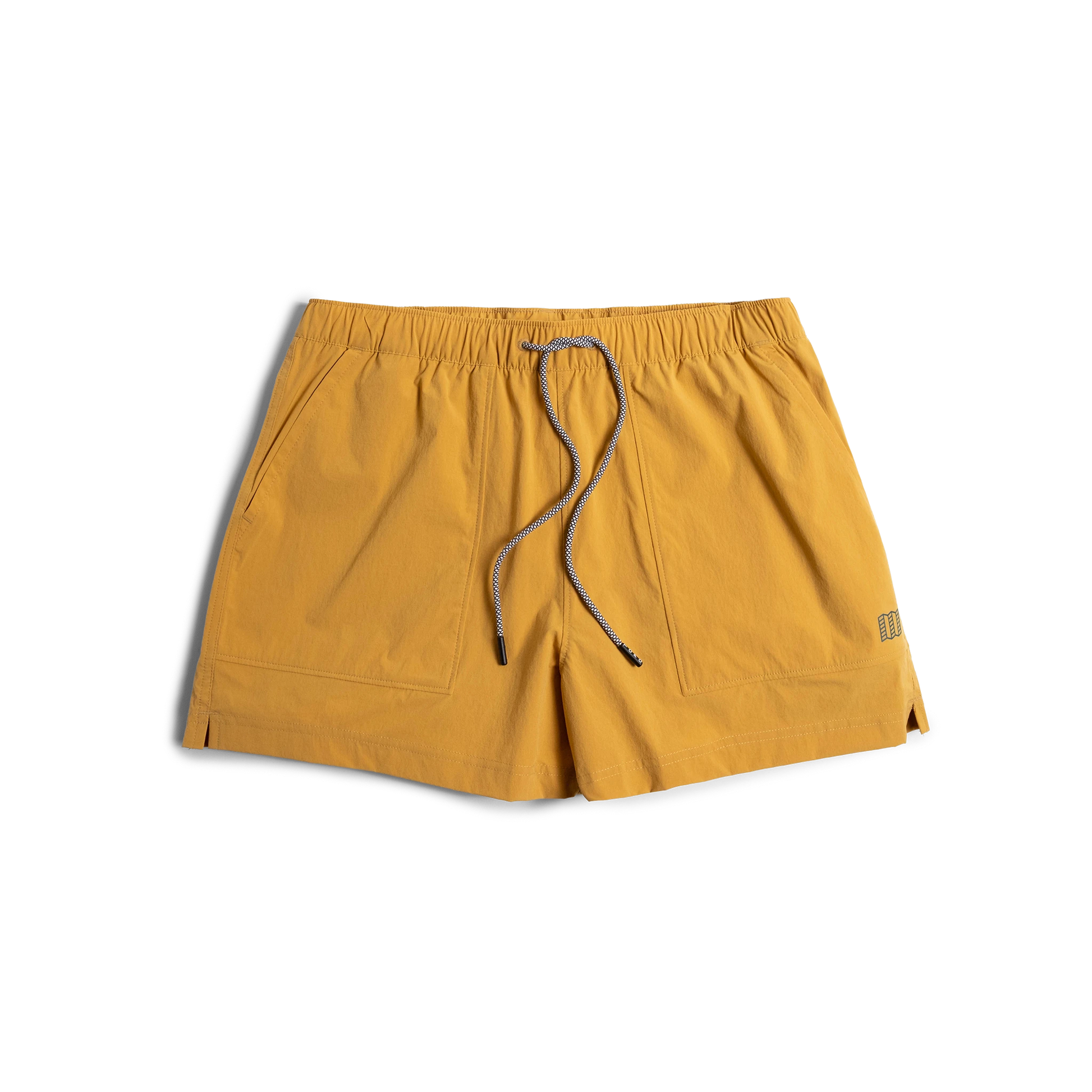 Front view of Topo Designs Mesa Shorts Women's in "Goldenrod"