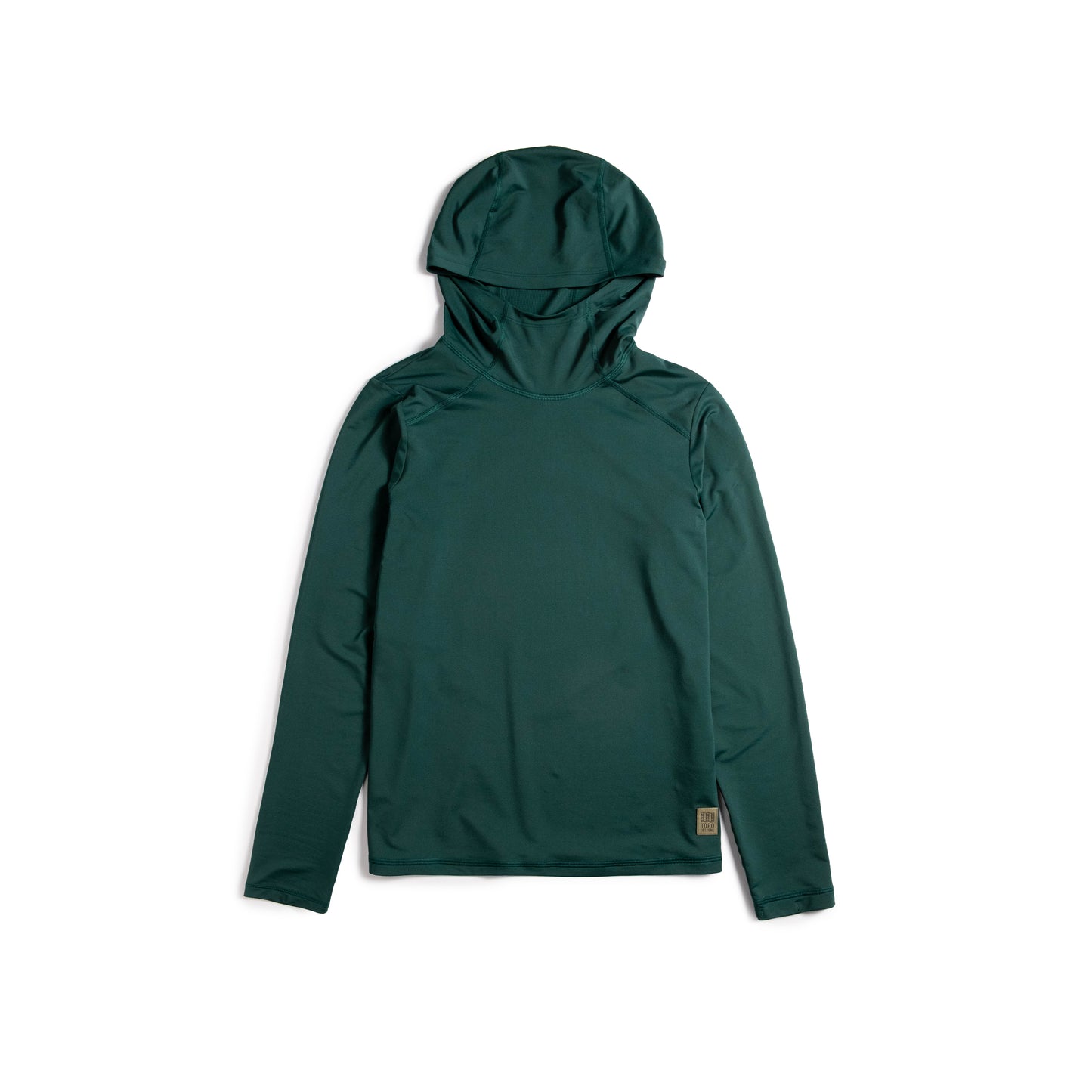 Front View of Topo Designs Sun Hoodie - Women's in "Dark Pine"