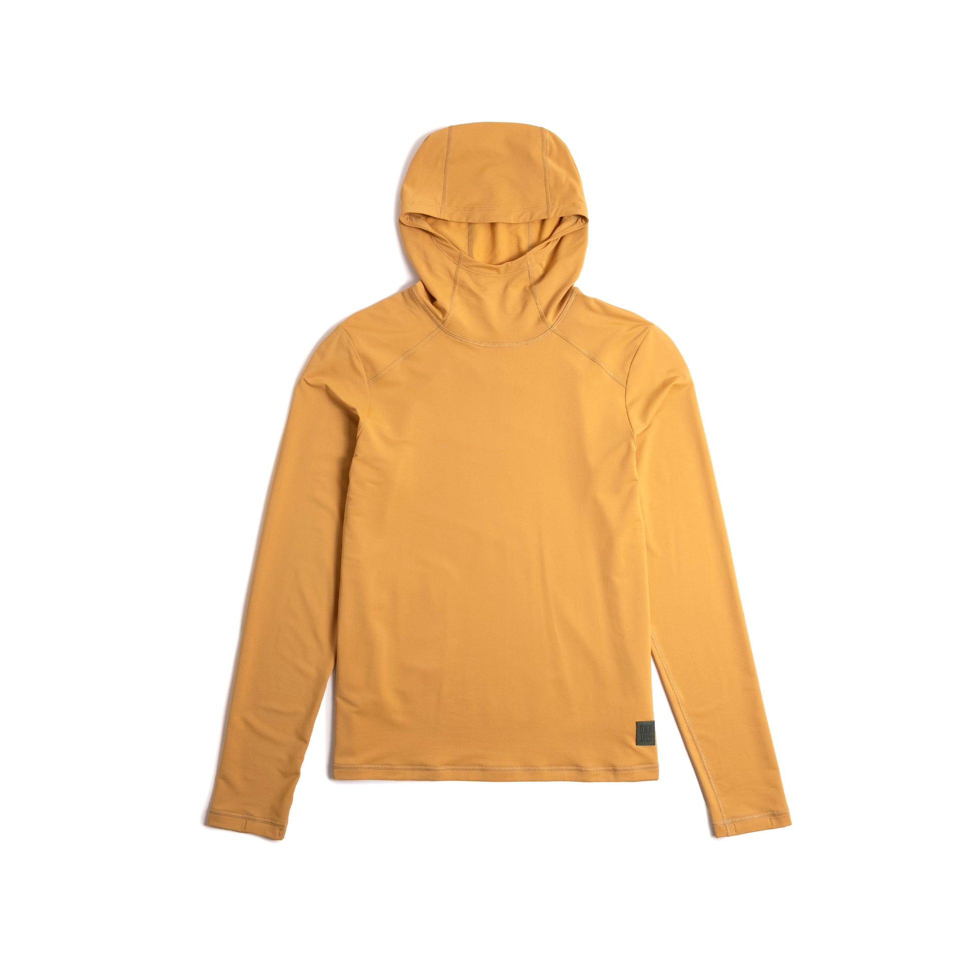 Front View of Topo Designs Sun Hoodie - Women's in "Goldenrod"