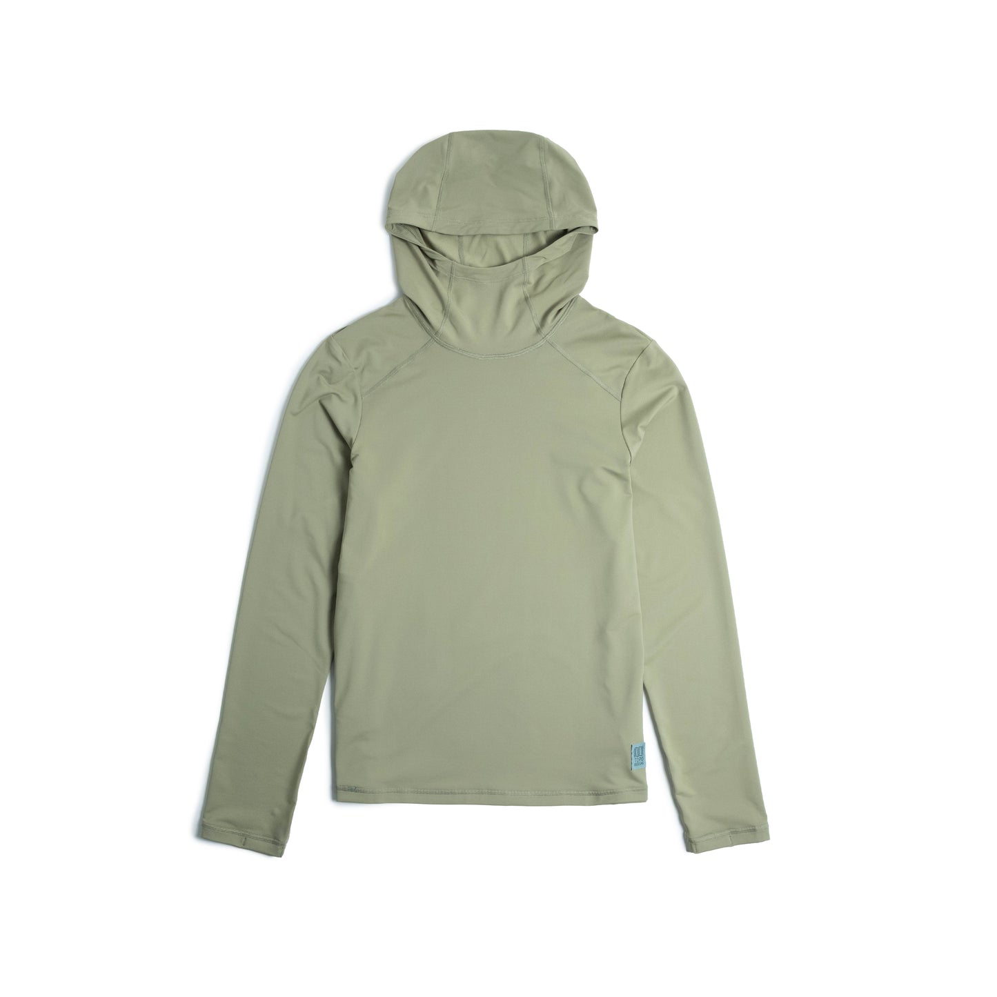 Front View of Topo Designs Sun Hoodie - Women's in "Oil Green"