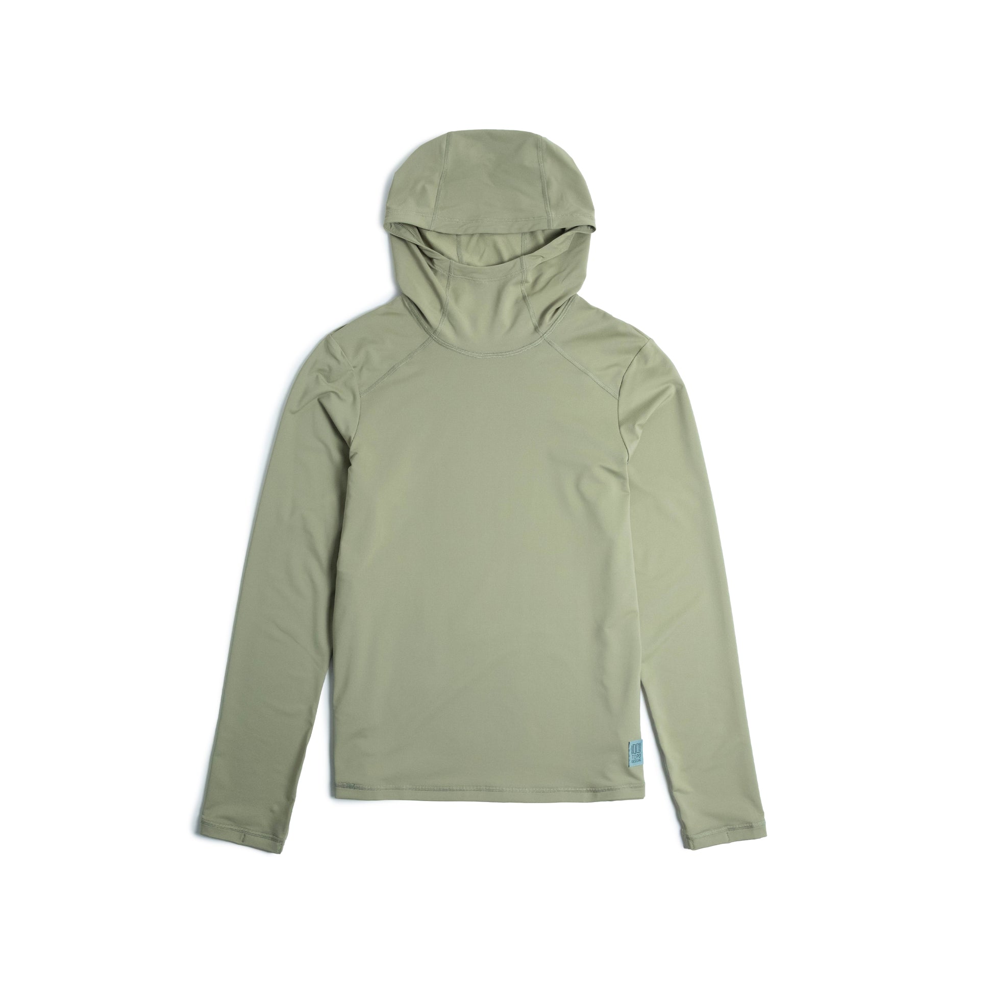 Front View of Topo Designs Sun Hoodie - Women's in "Oil Green"