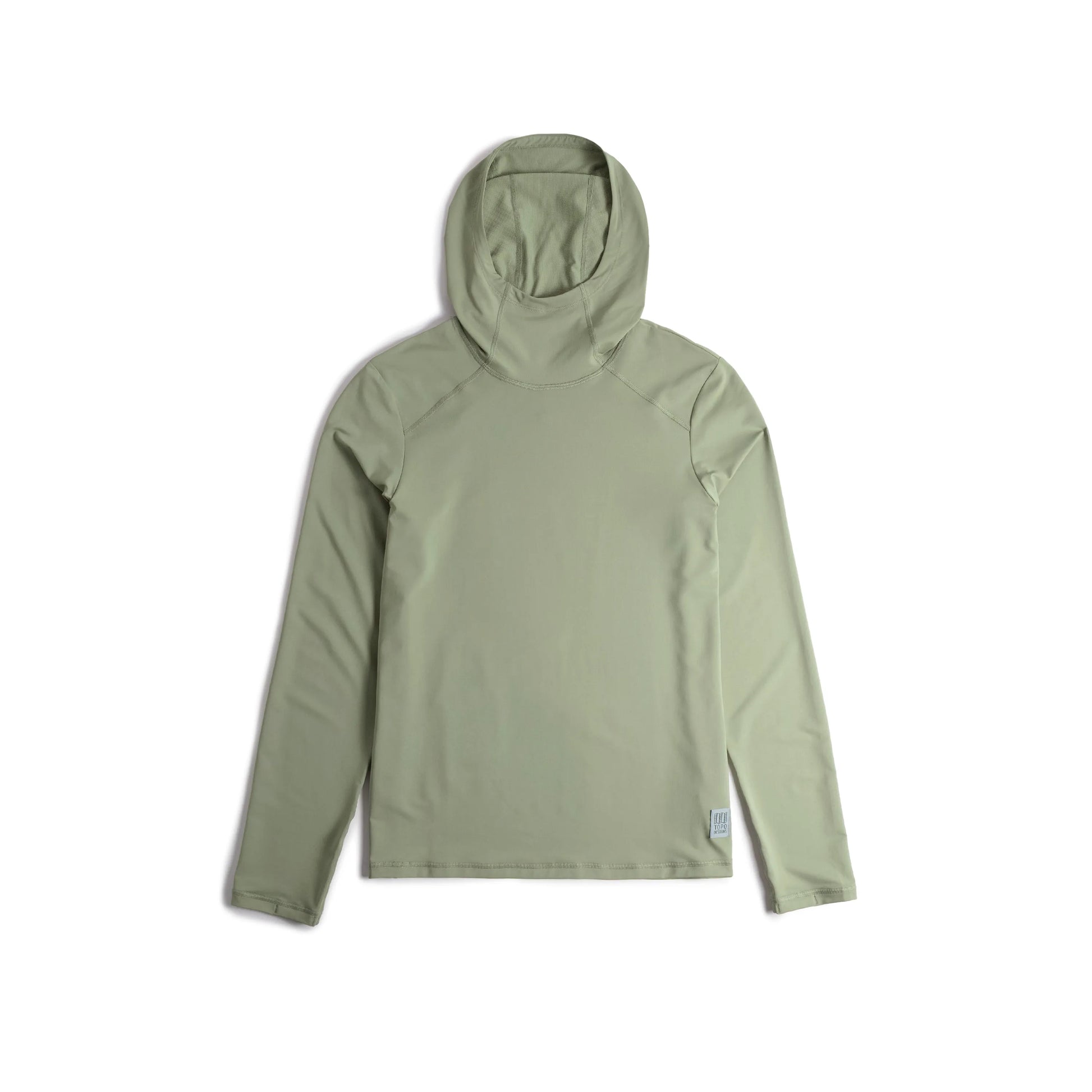 Front View of Topo Designs Sun Hoodie - Women's in "Oil Green"