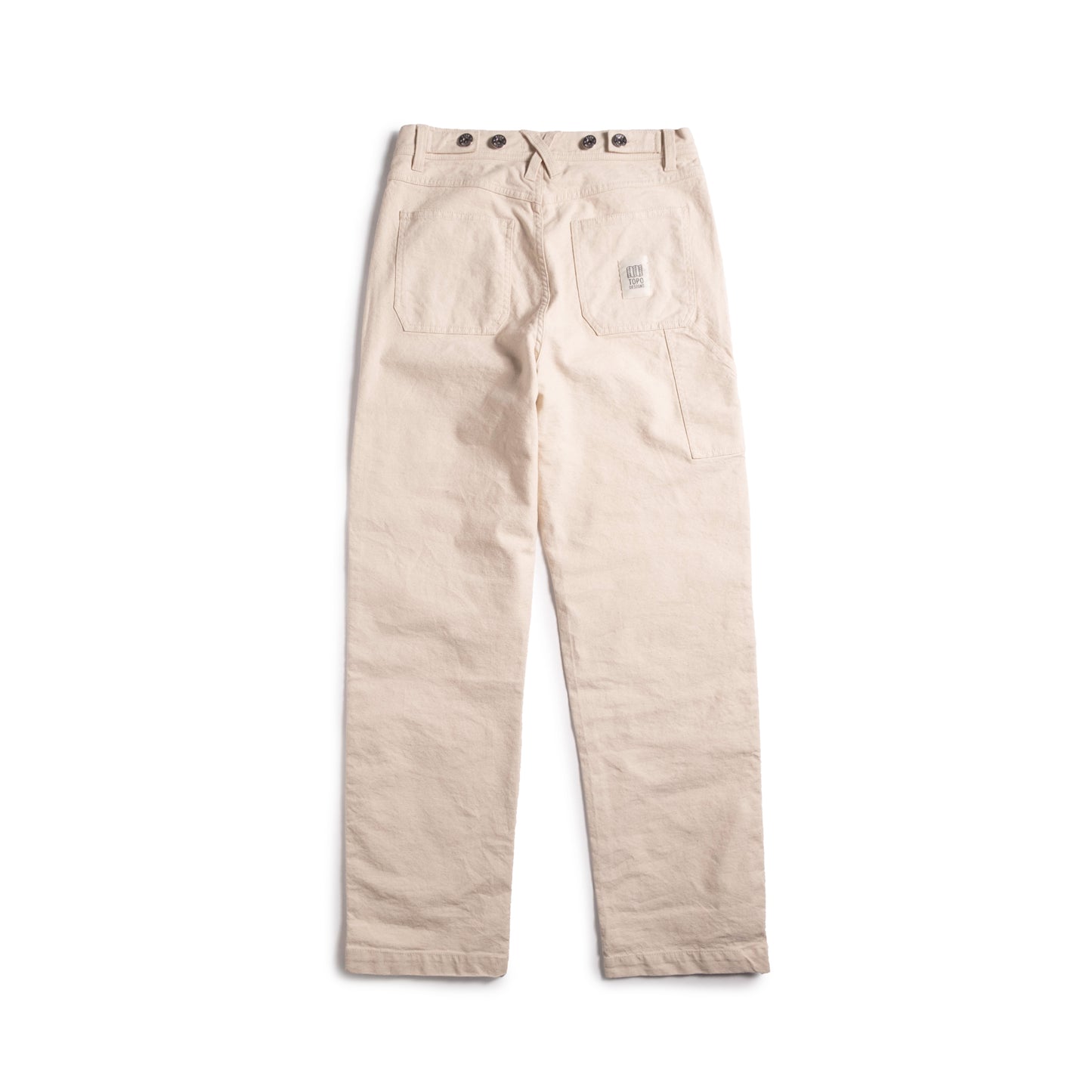 Back shot of Topo Designs Utility Pants Undyed - Women's in "Undyed"