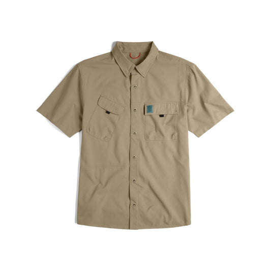 Front View of Topo Designs Retro River Short Sleeve - Men's in "Elmwood"