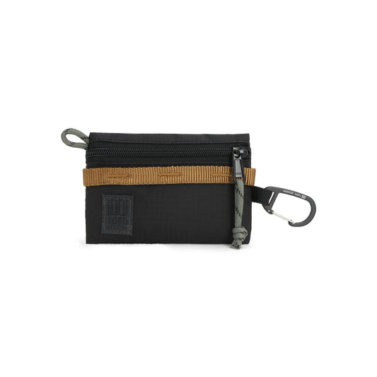 Front View of Topo Designs Mountain Accessory Bag in "Black / Neutral"