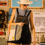 General shot of Topo Designs Mountain Essential Tote in "Beetle / Midnight"