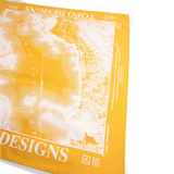 Topo Designs x Pine Printshop Bandana in "San Francisco Gold" flat lay