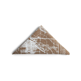 Topo Designs x Pine Printshop Bandana in "Fort Collins Sand" folded