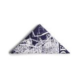 Folded in Triangle Shape Topo Designs x Pine Printshop Bandana in "Boston Navy" 