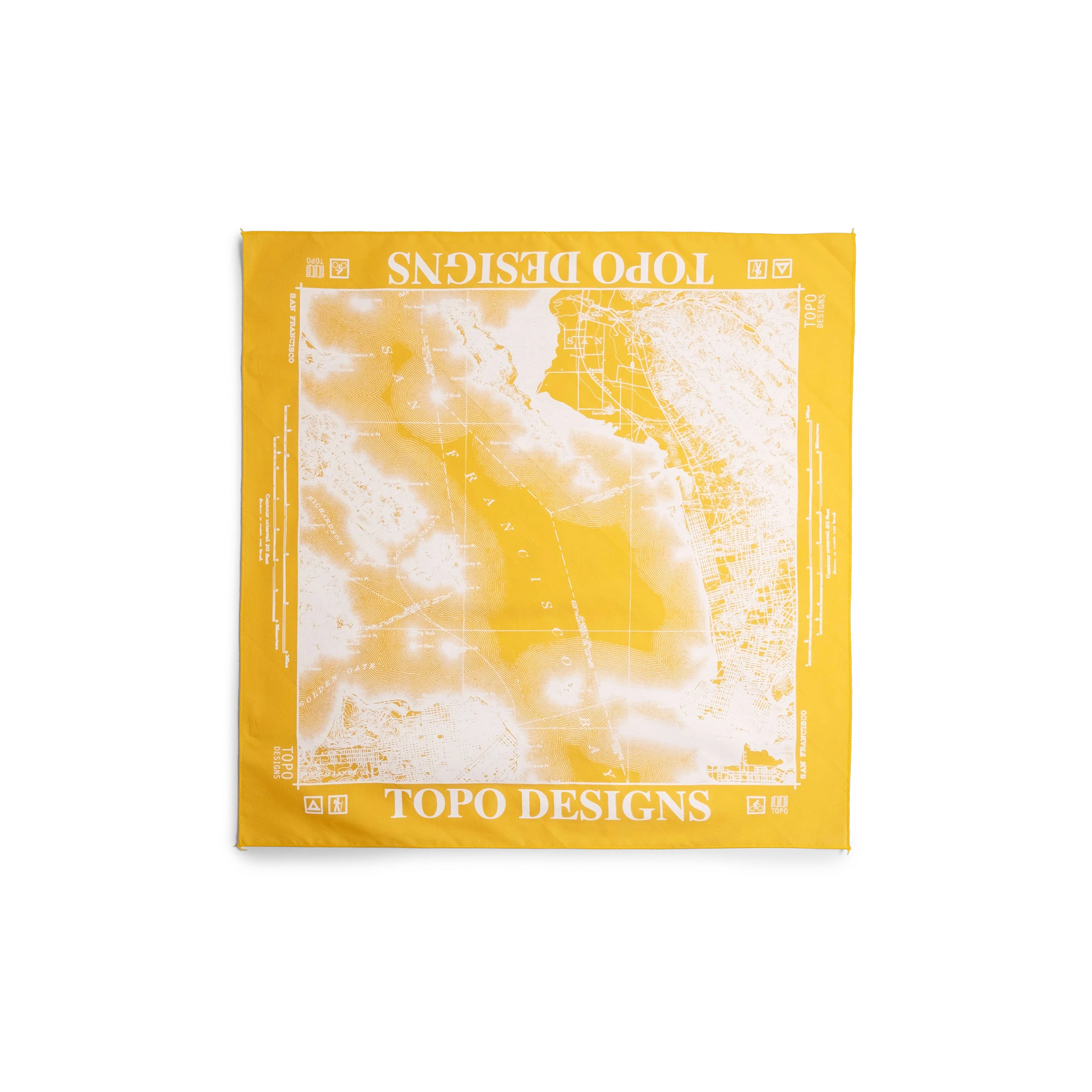 Topo Designs x Pine Printshop Bandana in "San Francisco Gold"