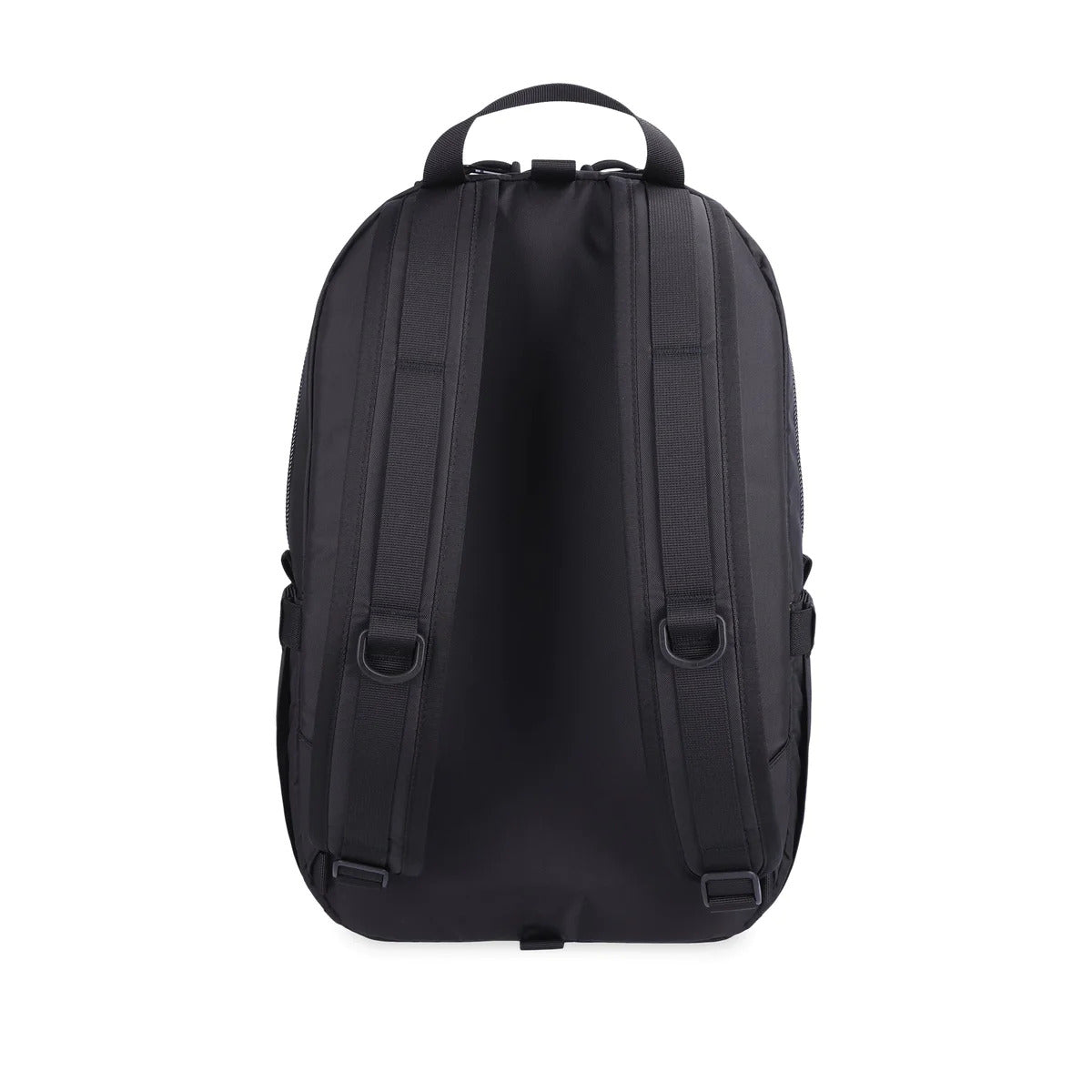 Back view of Topo Designs Light Pack in recycled "Black" nylon.