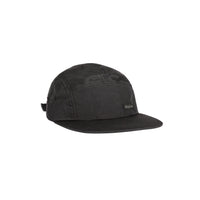 Topo Designs Nylon Camp 5-panel flat brim Hat in "Black".