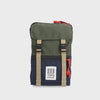 General 360 video of Topo Designs Rover Pack Micro in "Olive / Navy"