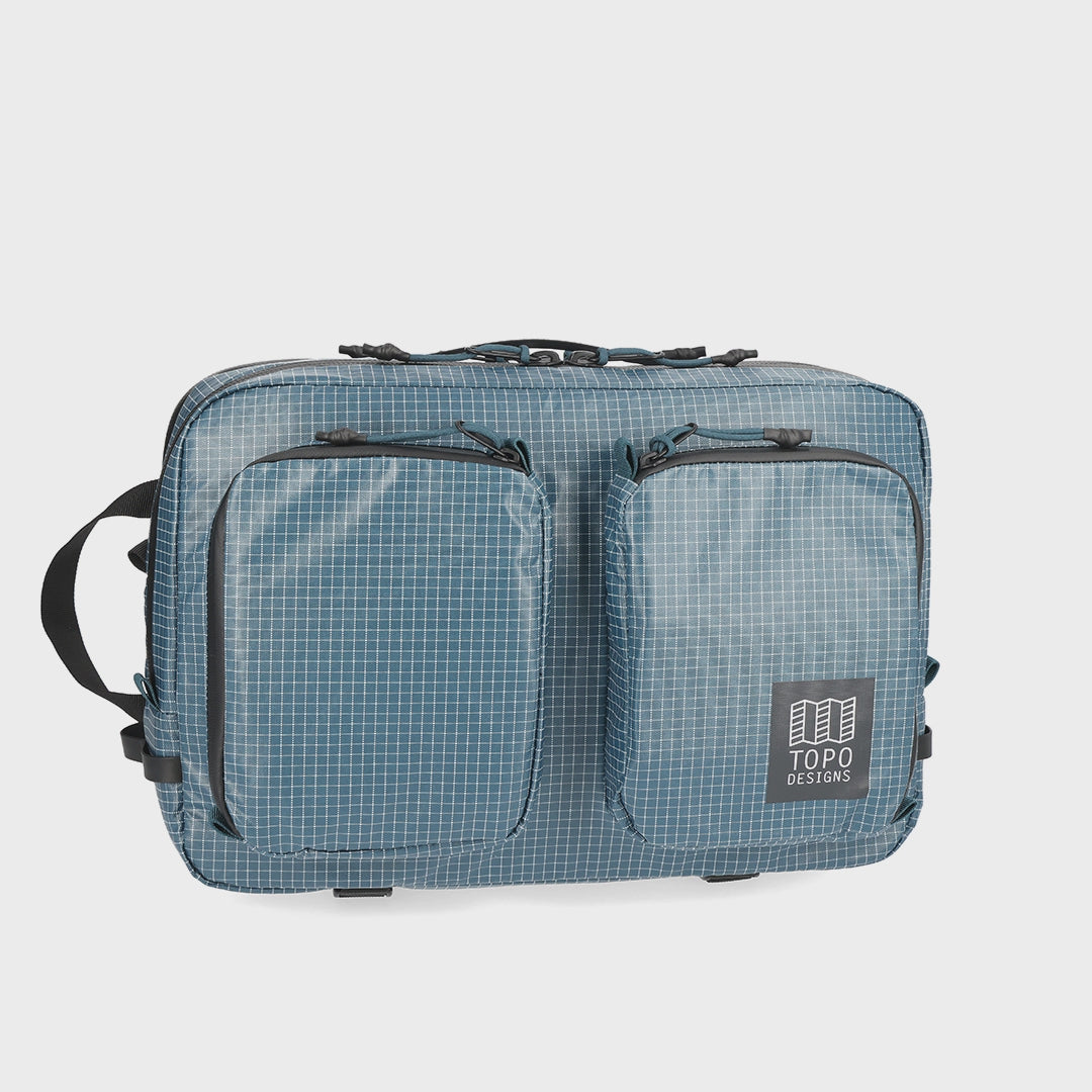 Video of Topo Designs Apex Briefcase in "Pond Blue Grid"