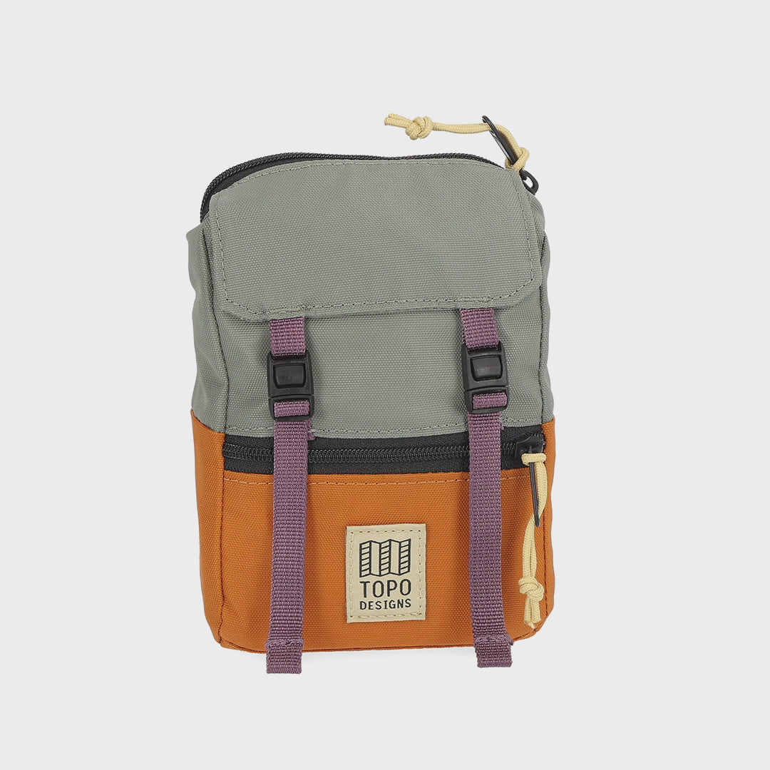 General video of Topo Designs Rover Pack Micro in "Beetle / Spice"