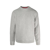Front product shot of men's global sweater in "Gray".
